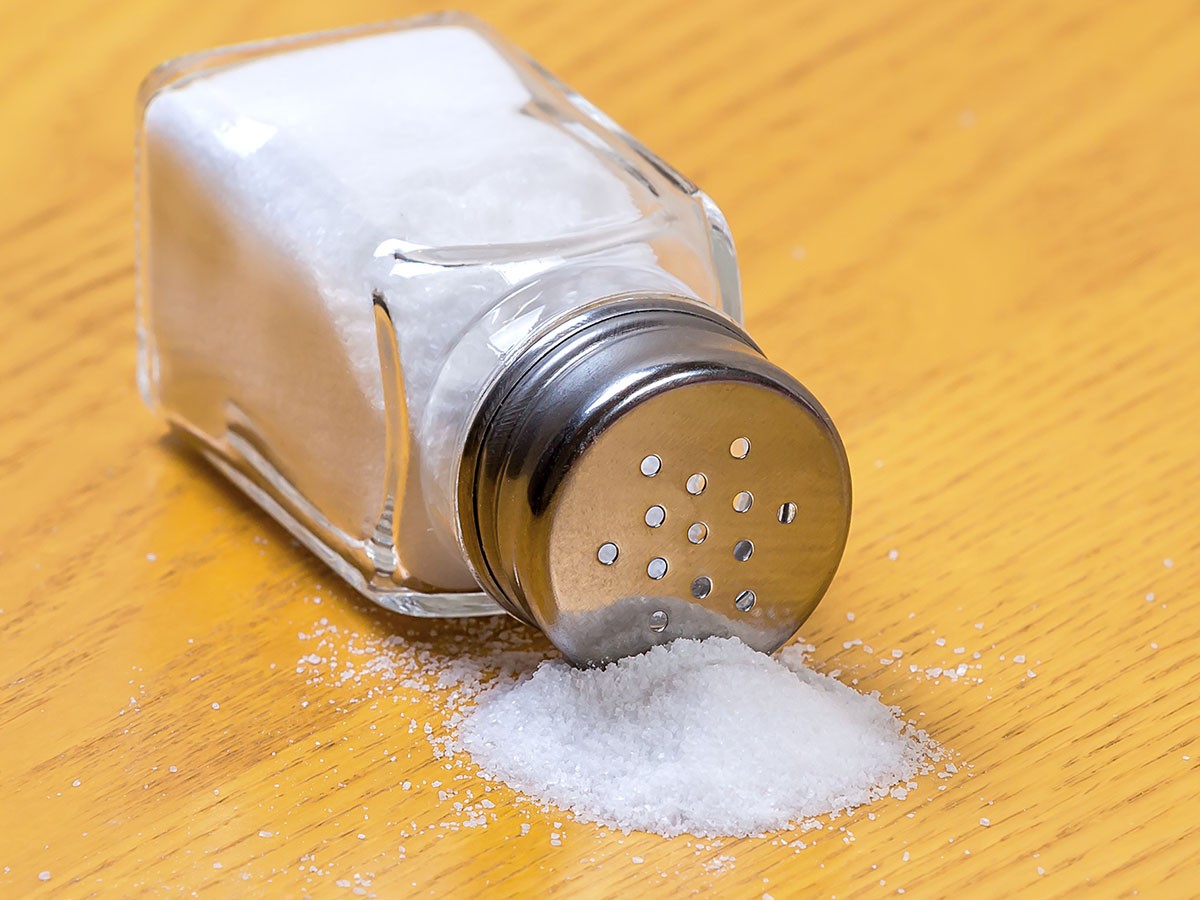 Image of a split salt shaker
