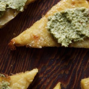 photo of pita bread and hummus