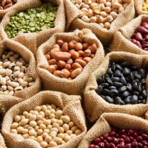 bags of assorted beans